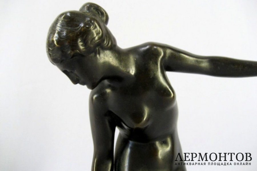 Диана. Бронза, патинирование, мрамор. Европа, XIX век.