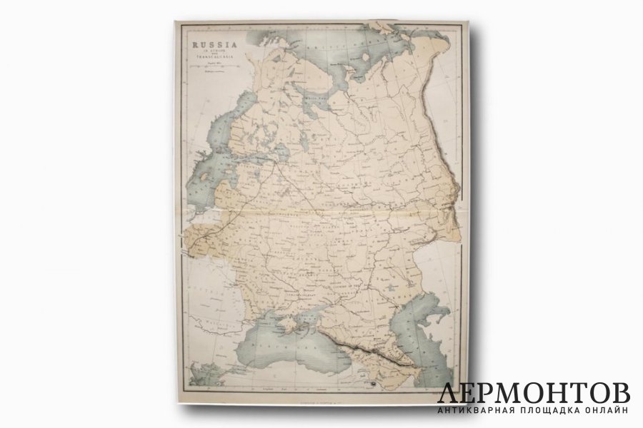 Карта. Российская империя в Европе. W. Hughes. Англия, 1860-е годы.