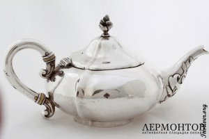 Чайник. Губкин. 1850 год. Серебро 84. Россия
