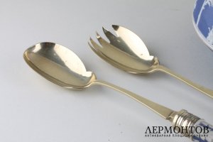 Салатник с приборами. Бисквитный фарфор. Англия, Веджвуд, 1919-1945.
