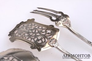 Набор для закусок H. Soufflot. Серебро 950. Франция