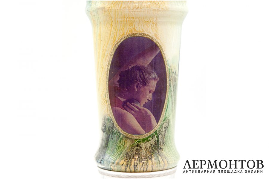 Спортивный кубок Метание ядра. СССР, 1960-1970-е гг. Стекло, латунь.