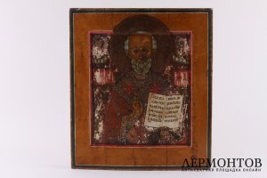 Икона Святитель Николай Чудотворец. Российская империя, конец XVIII в.