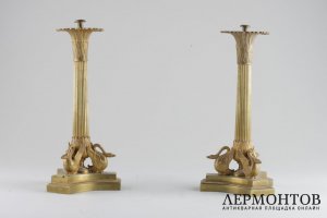 Подсвечники. Классицизм. Бронза. Российская империя, XIX в.