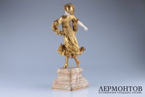 Скульптура Дева птица или Тамара Карсавина. Ар Деко. Франция, 1910-1914 г., Р.П. Марке. Бронза. 