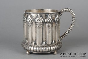 Подстаканник. Россия, мастер Иосиф Маршак, 1908-1917 гг. Серебро 84 пробы.