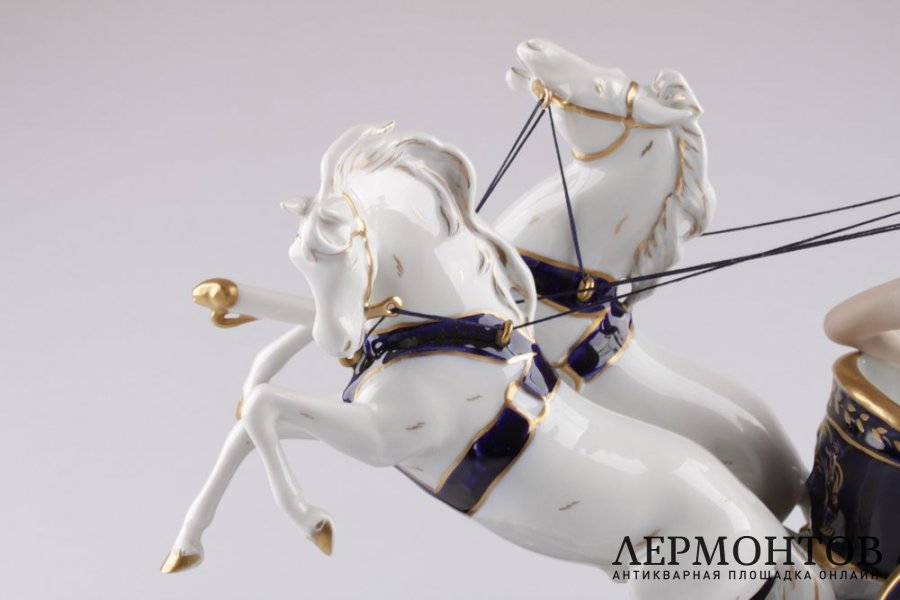Композиция. Колесница. Фарфор, роспись. Royal Dux Bohemia, XX век.
