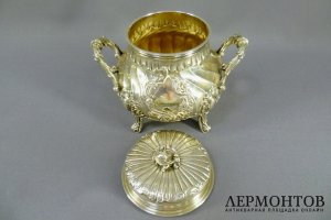 Чайно-кофейный сервиз. Серебро 950 пробы. Франция, XIX век.