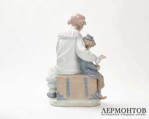 Статуэтка «Клоун. Урок музыки». Фарфор, NAO by Lladró, Испания, 1970–1980-е годы