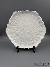 Блюдо для торта из «Лебединого сервиза», 30 × 28 см. Фарфор, Meissen, Германия