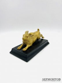 Статуэтка «Бегущий заяц». Бронза, золочение, мрамор, Россия, конец 19 века