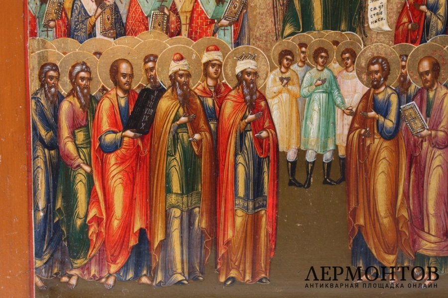 Икона О Тебе Радуется. Россия, Палех, сер. 19 в. Дерево, левкас, темпера. Редкая.
