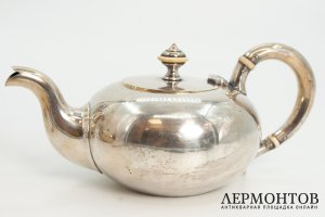 Чайно-кофейный сервиз. Российская Империя, фирма И. Сазикова, 1869-1870 г. Серебро.