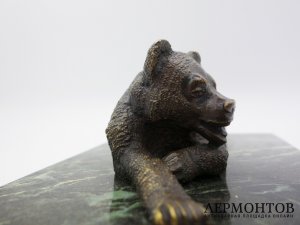 Скульптура Лежащий медведь. Россия, частный бронзолитейный завод, 2 половина 19 в.