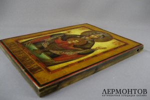 Неупиваемая Чаша. Дерево, темпера. Россия, рубеж XIX-ХХ веков.