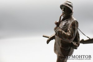 Скульптура Охотник с трубкой. Германия, нач. 20 в. Металл.