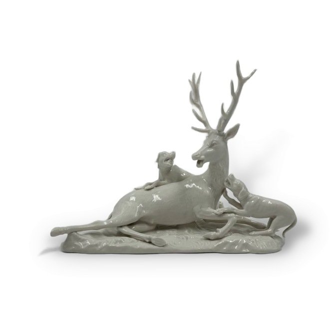 Статуэтка «Охота на оленя». Фарфор, Nymphenburg, Германия, 1850–1890 годы