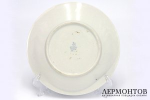 Тарелка авторская Соболь. П. Кожин. Фарфор, роспись. СССР, Дулево, 1961.