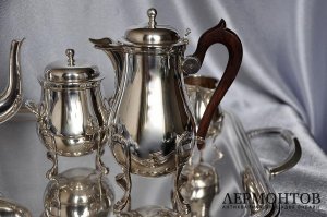 Чайно-кофейный сервиз. Серебро 950. Франция