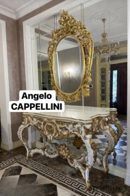 Консоль в стиле барокко с мраморной столешницей. Angelo Cappellini, Италия