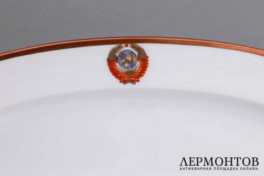 2 блюда, Кремлевский сервиз. Фарфор. СССР, ЛФЗ, 1960е-70е.