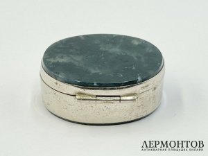 Шкатулка из мохового агата в ст. Модерн. Нач. 20 века. 