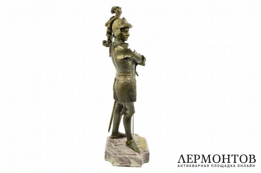 Скульптура Рыцарь Баярд. Франция, G. Omerth, 1920-е гг. Бронза, патинирование.