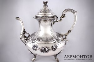 Чайный сервиз WOLFERS FRERES. Серебро 800 пробы. Бельгия, Брюссель. XIX в.