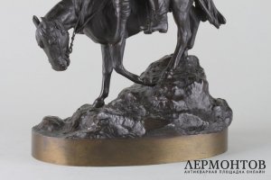 Скульптура Казак с казачкой. Бронза, конец 19 века. Скульптор Альберт Мориц Вольф