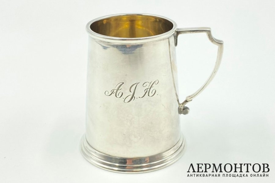 Кружка. Англия, Шеффилд, 1973 год. Серебро 925, золочение.