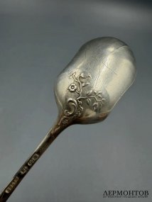 Совочек для сахара. Серебро 84 пробы, Болин, мастер К. Линке, Россия