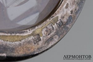 Конфетница со стеклянной вставкой. Серебрение. Модерн. Германия, WMF, 1903-1910