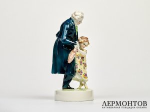 Статуэтка «Урок танцев». Фаянс, Goldscheider, Австрия, 1915–1916 годы