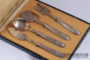 Набор для закусок. Серебро 950 пробы. Франция