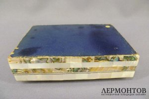 Шкатулка с иудейской символикой. Перламутр, дерево. Европа,  ХХ век