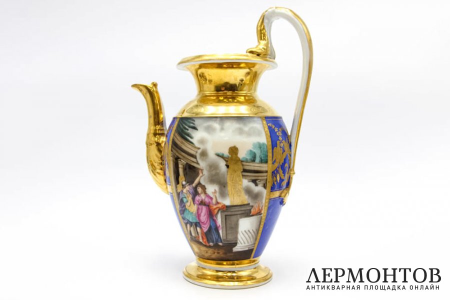 Чайный сервиз. Россия, завод Сафронова, 1830-40е гг. Фарфор, роспись.
