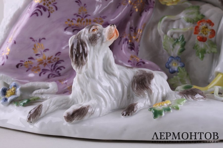 Статуэтка. Поляк целует руку даме. Фарфор, роспись. Мануфактура Мейсен, XX в.