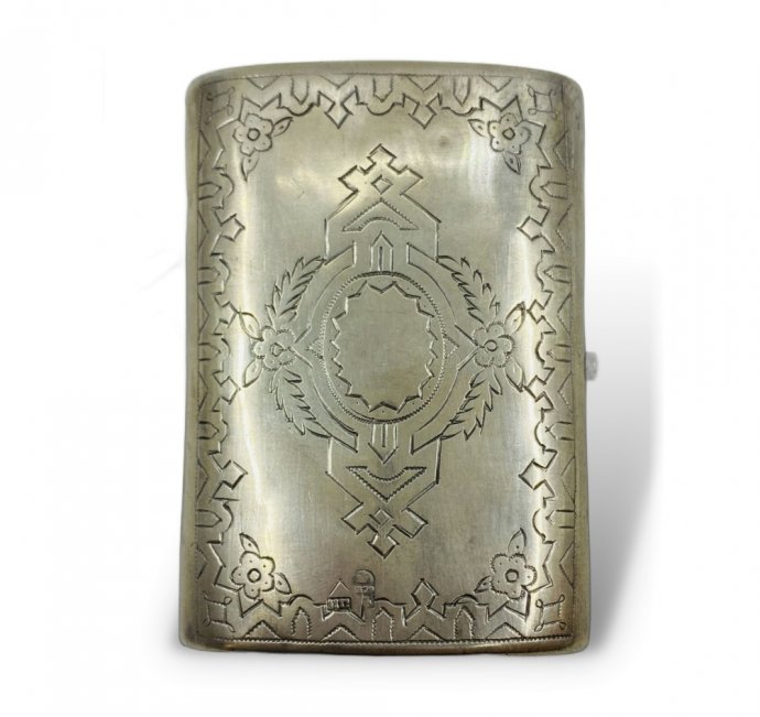 Кошелёк «Souvenir». Серебро 84 пробы, И. П. Прокофьев, Россия, 1879 год