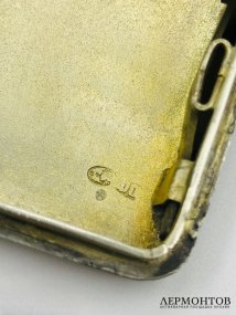 Портсигар в технике тромплей. Серебро 84 пробы, Ф. Овчинников, Россия, 1899–1908 годы