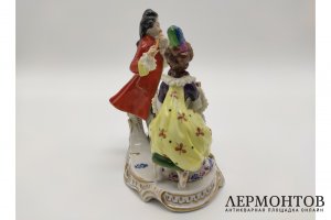 Статуэтка Камерный концерт. Кружевной фарфор. Германия, Volkstedt, после 1945