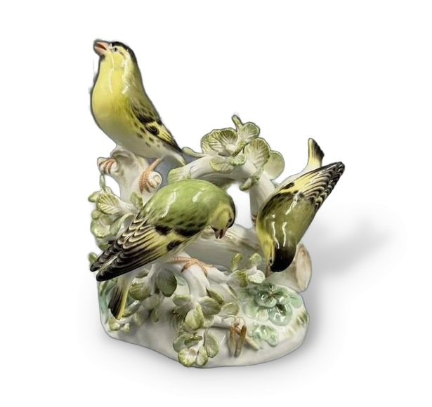 Скульптурная группа «Чижи». Фарфор, роспись, Meissen, И. И. Кендлер, Германия