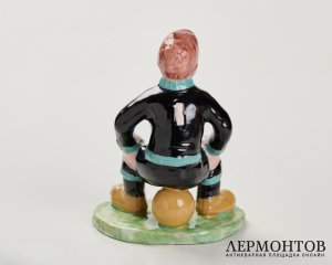 Статуэтка «Футболист». Терракота, Izsépy Margit, Венгрия, 1950-е годы