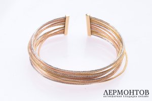 Браслет BRIGATO. Золото Multi-Tone 750. Италия.