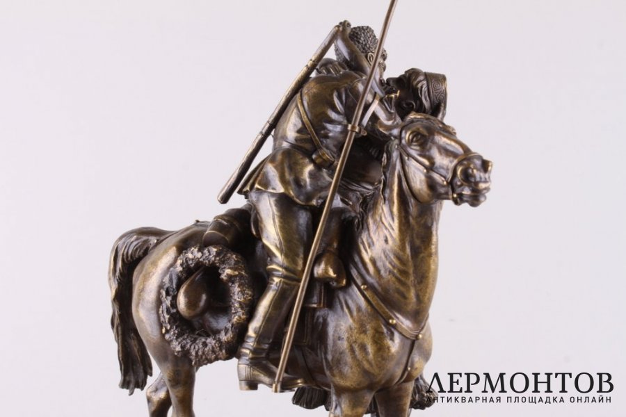 Скульптура Прощание казака с казачкой. Бронза. Россия,1880 гг, По модели Грачева.