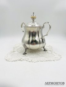 Сахарница на ножках. Серебро 84 пробы, Россия, 1886 год