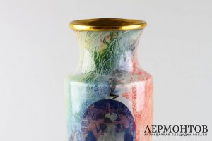Кубок Ваза Бокс. СССР, 1950-1960-е гг. Стекло, латунь, полихромная печать.