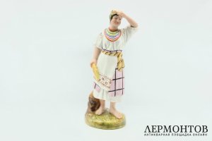 Статуэтка Малоросска. Россия, ДФЗ в Вербилках, 1920-1930-е гг. Бисквит, роспись.