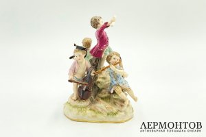 Статуэтка Музыканты. Германия, Meissen, кон. 19 - нач. 20 в. Фарфор.