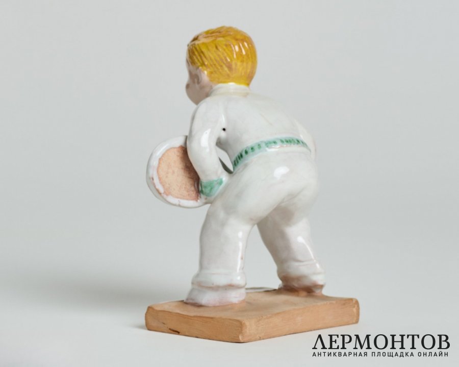 Статуэтка «Теннисист». Терракота, Izsépy Margit, Венгрия, 1950-е годы
