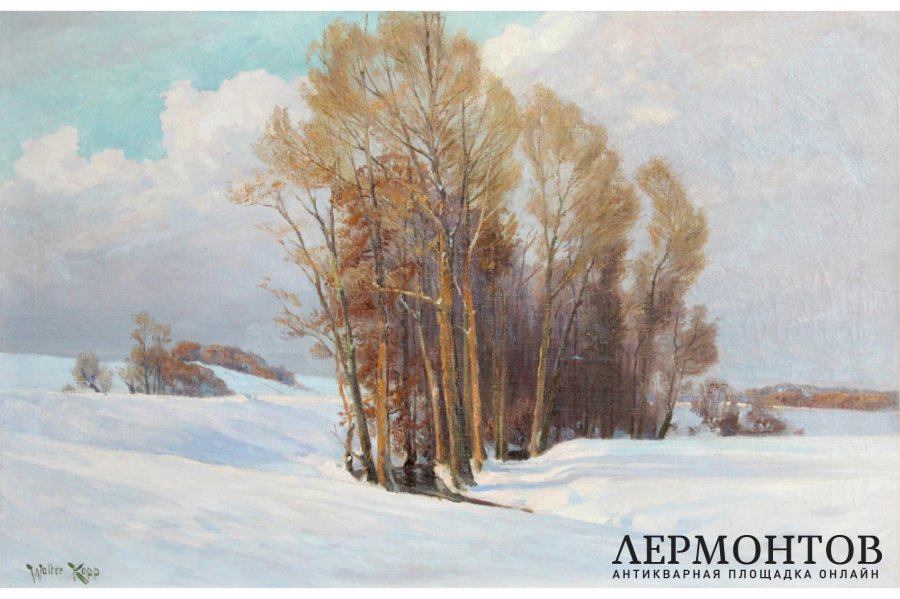 Картина. Копп Вальтер. Зимний пейзаж. Первая треть ХХ в. Собрание маршала А.А. Гречко